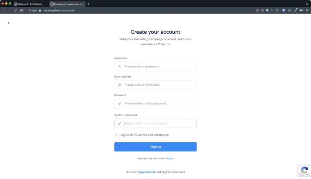 How-to guide: Account registration (without Google) 3