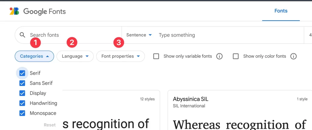 Bio pages: Custom CSS - adding Google fonts 3