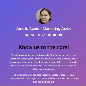 Bio profiles generator 17
